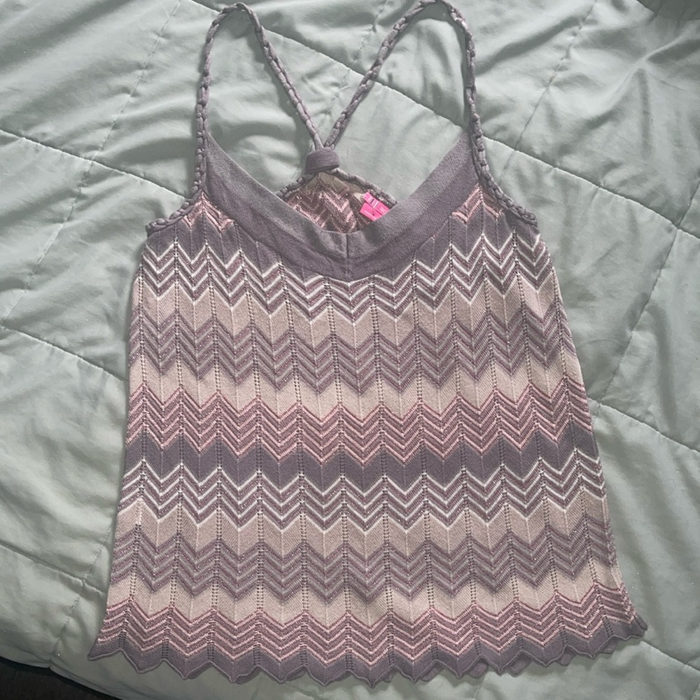 BCBGgirls Metallic V-neck Flowy Halter